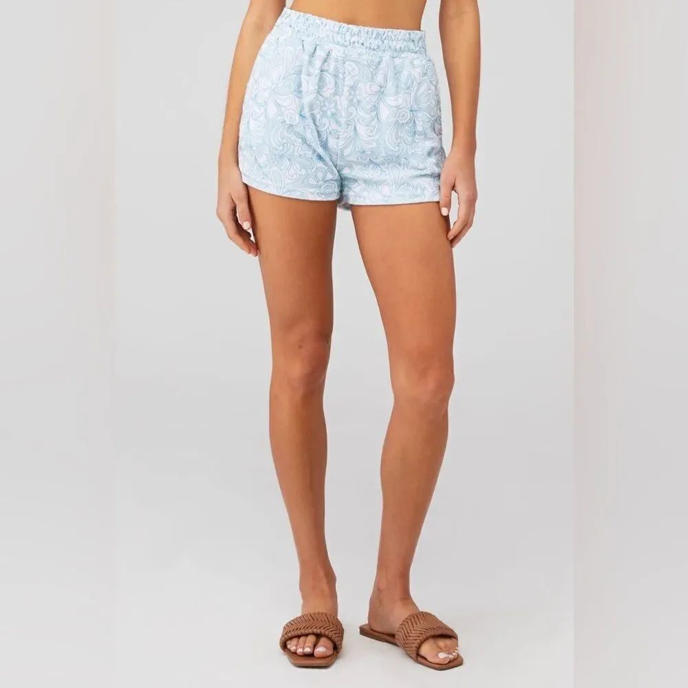 Araminta James Women's La Mar Blue & White Terry Short Size XS
